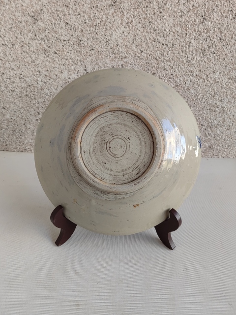 古玩陶瓷青花壽字紋盤拍賣，當前價格580元