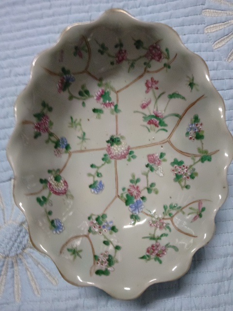 古玩陶瓷同治細路粉彩供盤拍賣，當前價格3980元