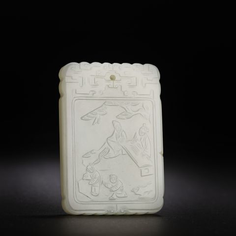 古玩玉器明清“文玩款”和田玉牌拍賣,當(dāng)前價(jià)格80000元