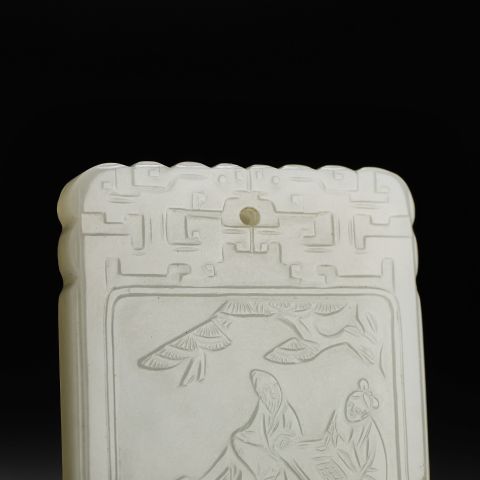 古玩玉器明清“文玩款”和田玉牌拍賣,當(dāng)前價(jià)格80000元