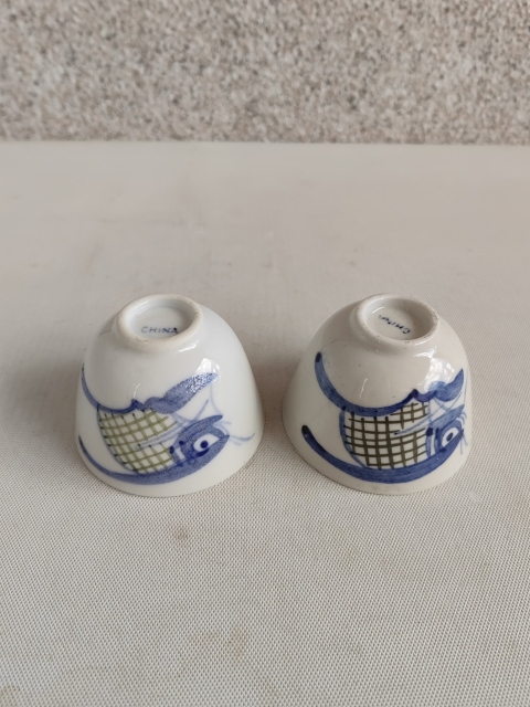 古玩陶瓷青花釉里紅魚藻紋杯拍賣，當(dāng)前價(jià)格220元