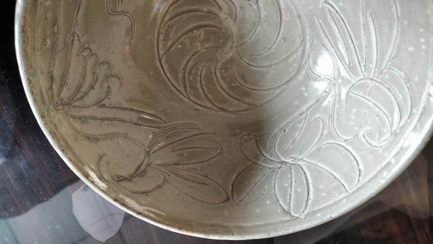 古玩陶瓷北宋龍泉青瓷劃花大碗拍賣，當前價格3200元