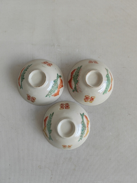 古玩陶瓷粉彩壽桃紋喜字杯拍賣,當(dāng)前價格220元