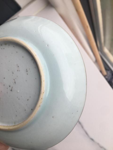 古玩陶瓷(主頁鬼市更多)清康熙洞石花鳥紋青花小賞盤拍賣,當前價格1100元