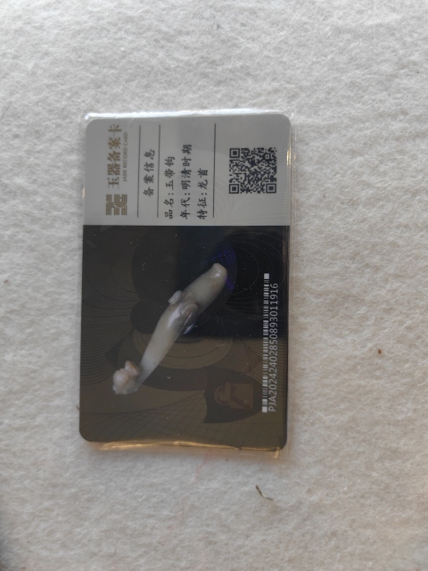 古玩雜項明代特殊龍紋—明末且末藍飛翼云龍紋帶鉤拍賣，當前價格18500元