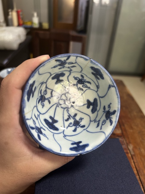 古玩陶瓷青花靈芝紋壓手杯拍賣,當前價格299元