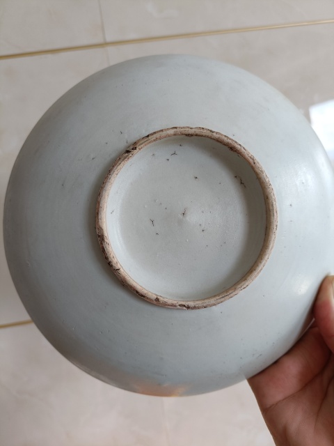 古玩陶瓷明末清初順治甜白釉斗笠盤拍賣，當前價格298元