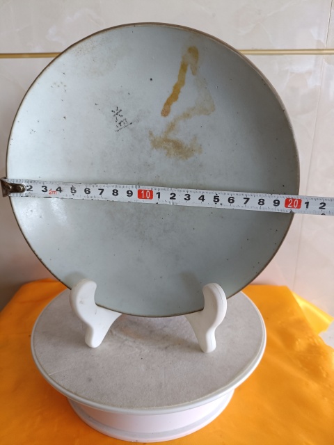 古玩陶瓷明末清初順治甜白釉斗笠盤拍賣，當前價格298元
