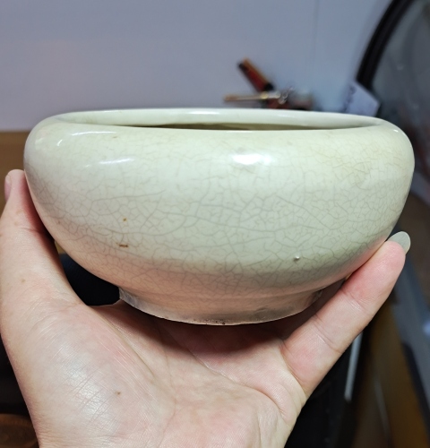 古玩陶瓷清代·釉褐彩詩(shī)文香爐拍賣，當(dāng)前價(jià)格866元