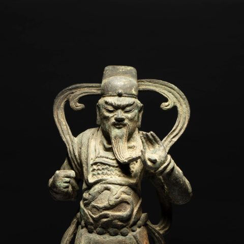 古玩雜項元明時期合金銅天官拍賣,當前價格188000元