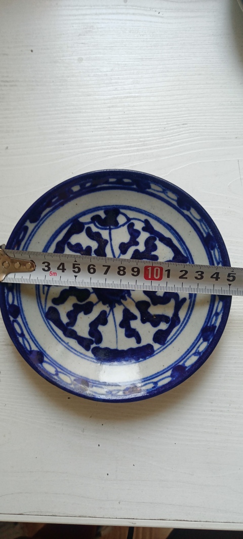 古玩陶瓷清中晚.景德鎮花卉紋青花盤399拍賣，當前價格399元