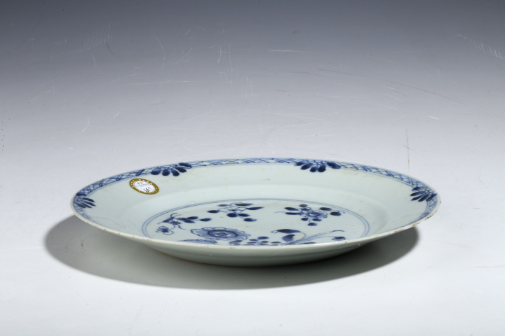 古玩陶瓷清康熙·青花折枝花卉紋盤拍賣，當前價格168元