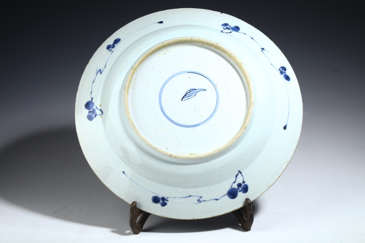 古玩陶瓷清康熙·青花四時花卉紋折沿大盤拍賣,當前價格2508元
