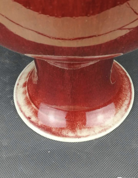 古玩陶瓷郎窯紅釉觀音瓶拍賣，當(dāng)前價(jià)格10800元