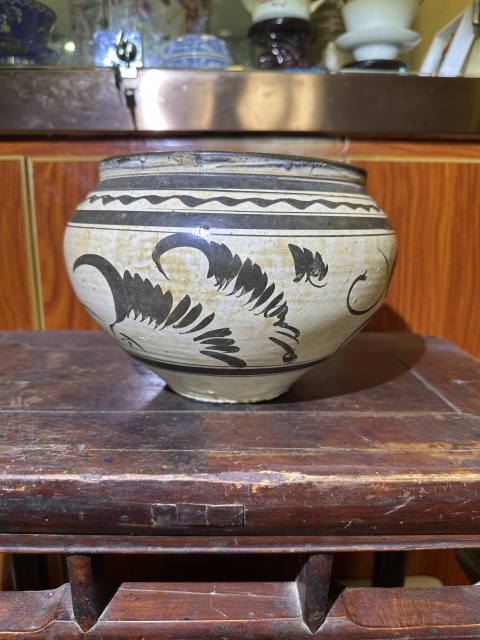 古玩陶瓷遼金白地黑花缽式罐拍賣，當前價格9999元