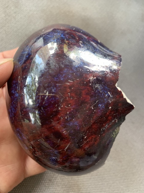 古玩陶瓷窯變紅釉天球瓶標(biāo)本拍賣，當(dāng)前價格600元