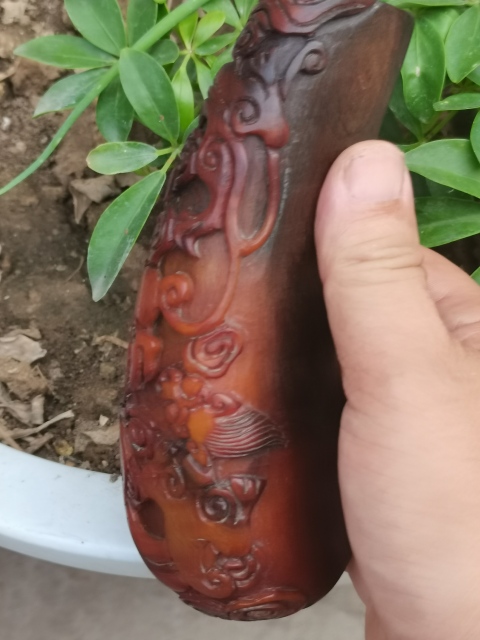 古玩雜項角質立件喝酒氣也可以當擺件。拍賣，當前價格28999元