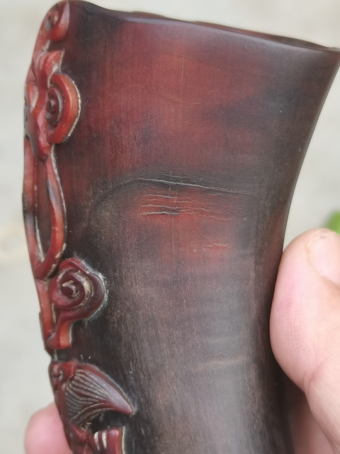 古玩雜項角質立件喝酒氣也可以當擺件。拍賣，當前價格28999元