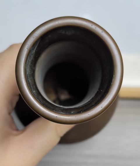 古玩雜項清晚期 銅瓶拍賣,當前價格1980元