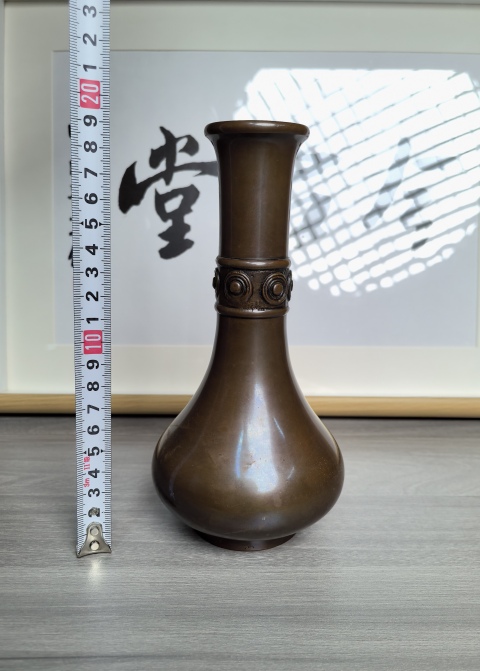 古玩雜項清晚期 銅瓶拍賣,當前價格1980元