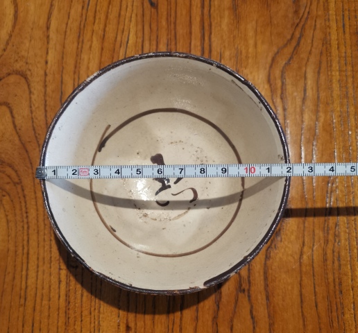 古玩陶瓷元末明初·白地黑花茶碗拍賣,當前價格0元