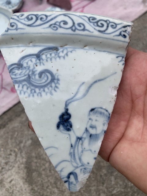 古玩陶瓷空白期青花瓷片拍賣，當前價格3000元