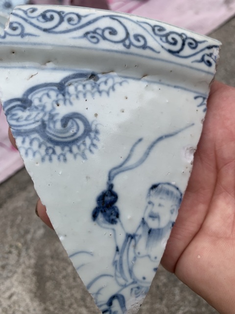 古玩陶瓷空白期青花瓷片拍賣，當前價格3000元