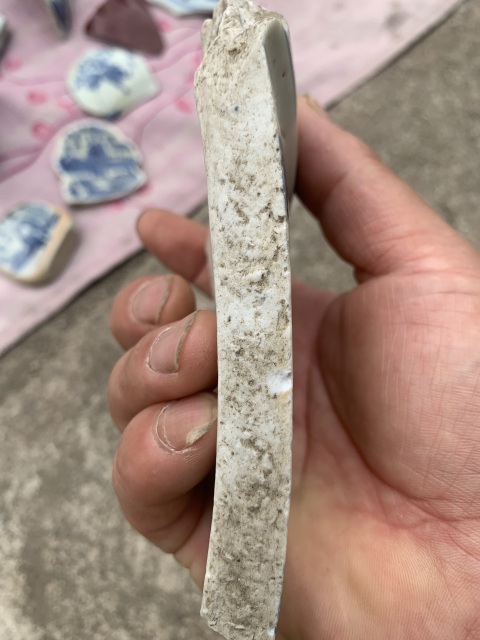 古玩陶瓷空白期青花瓷片拍賣，當前價格3000元