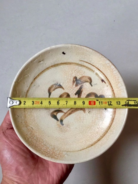 古玩陶瓷磁州窯白地黑花盤拍賣,當前價格1600元