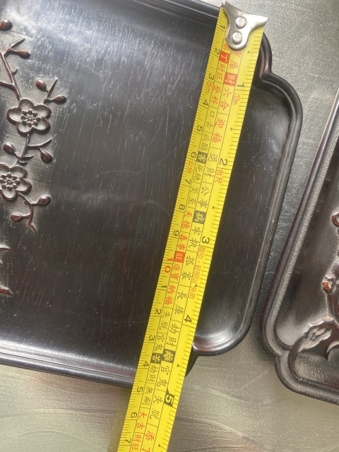 古玩雜項紅木茶盤拍賣,當前價格460元