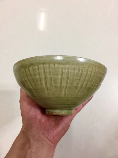 古玩陶瓷珠光青瓷刻花斗笠碗拍賣，當前價格3800元