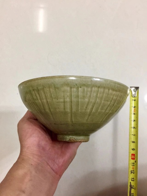 古玩陶瓷珠光青瓷刻花斗笠碗拍賣，當前價格3800元