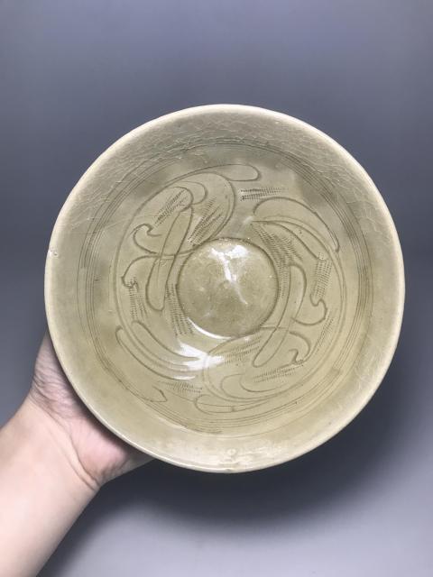 古玩陶瓷宋代青釉刻花大碗拍賣，當前價格2800元