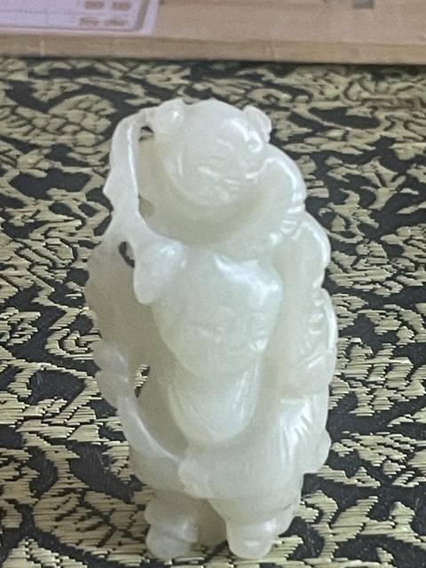 古玩玉器和田玉雕童子拍賣,當前價格12800元