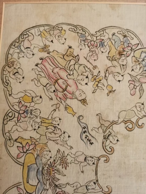 古玩字畫民國百子圖拍賣,當前價格3999元