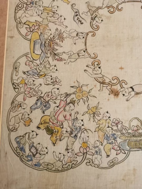 古玩字畫民國百子圖拍賣,當前價格3999元