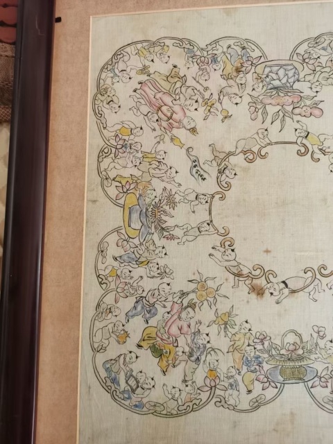 古玩字畫民國百子圖拍賣,當前價格3999元