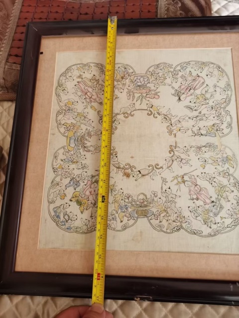 古玩字畫民國百子圖拍賣,當前價格3999元
