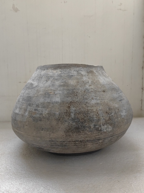 古玩陶瓷灰陶弦紋罐拍賣，當前價格850元