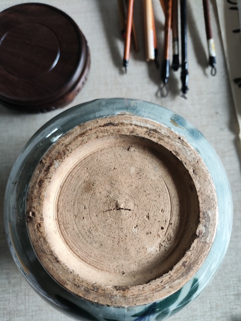 古玩陶瓷清磁州窯青花彩繪花卉紋蓋罐拍賣，當前價格333元