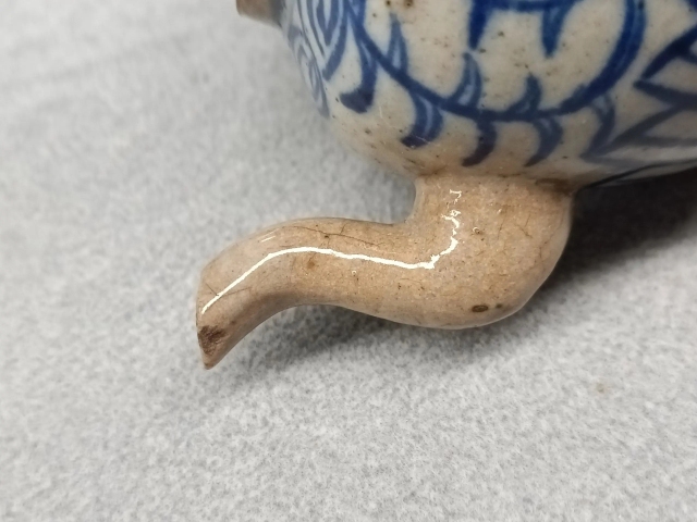 古玩陶瓷晚清.花卉紋青花執(zhí)壺拍賣，當(dāng)前價(jià)格128元