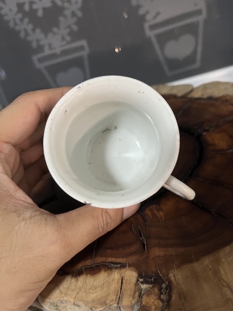 古玩陶瓷民國粉彩花鳥紋把杯拍賣，當前價格268元