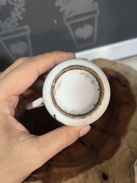 古玩陶瓷民國粉彩花鳥紋把杯拍賣，當前價格268元