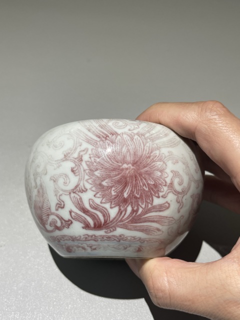 古玩陶瓷清代中期青花釉里紅蘋(píng)果尊拍賣(mài)，當(dāng)前價(jià)格58888元