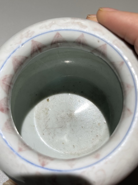 古玩陶瓷清代中期青花釉里紅蘋(píng)果尊拍賣(mài)，當(dāng)前價(jià)格58888元