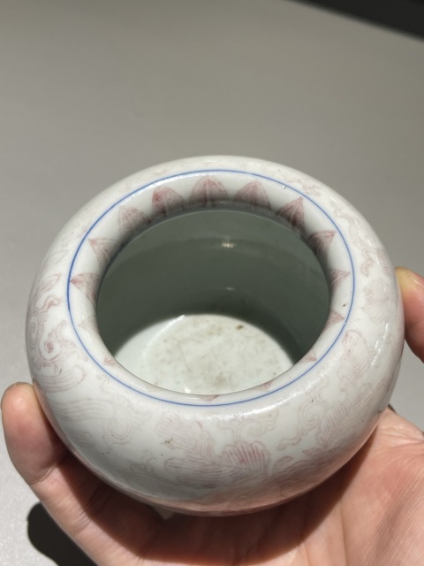 古玩陶瓷清代中期青花釉里紅蘋(píng)果尊拍賣(mài)，當(dāng)前價(jià)格58888元