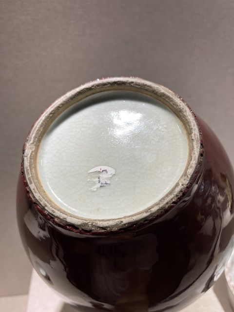 古玩陶瓷清代中期郎窯紅洗口瓶拍賣，當前價格58888元