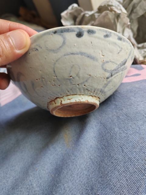 古玩陶瓷一對明早期青花碗拍賣,當前價格268元