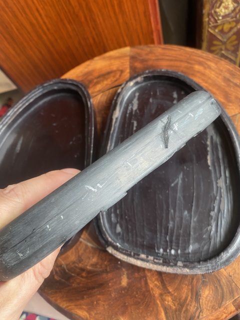 古玩雜項(xiàng)荷葉池鴛鴦硯拍賣,當(dāng)前價(jià)格380元