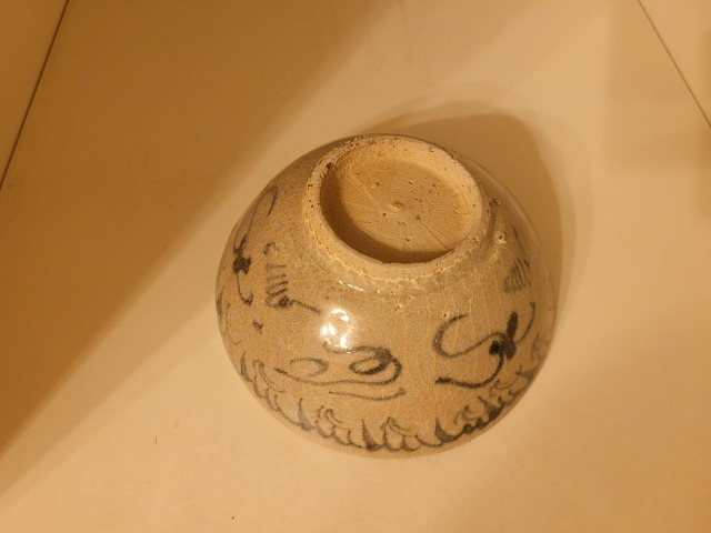 古玩陶瓷明正德.海水法螺紋青花碗拍賣,當(dāng)前價(jià)格496元